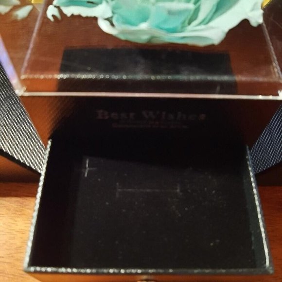 Artificial & Dried Flower Preserved in Glass Dome Eternal Sky Blue Decoration - Picture 4 of 7